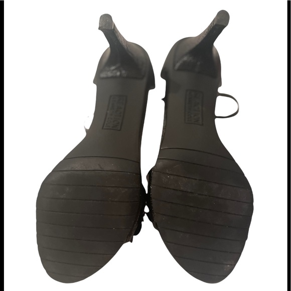 Kenneth Cole Reaction Black Stiletto Heel Open Toed Shoes Size 8M NWOT - Picture 6 of 8